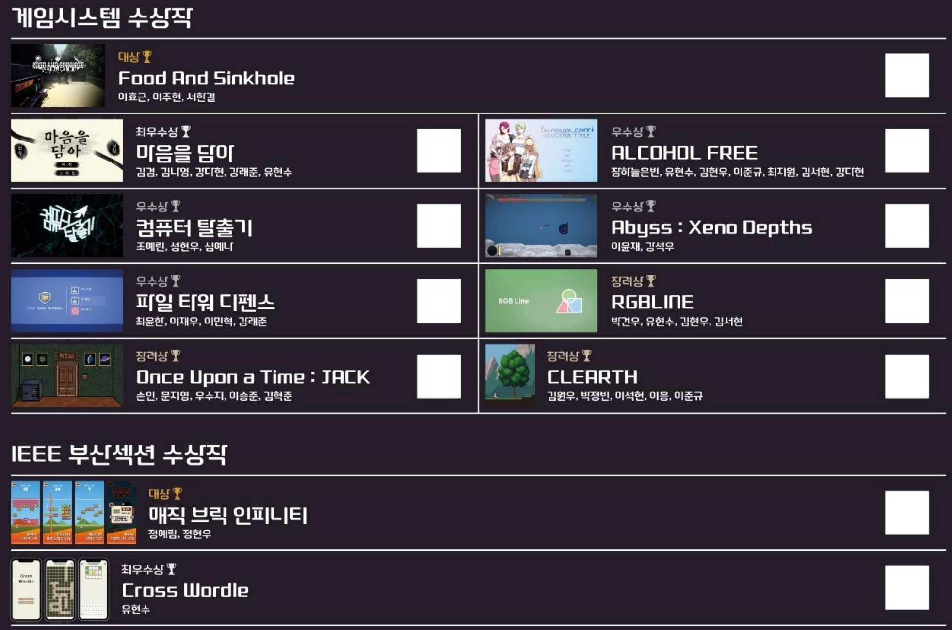 수상작 전시 보드 2